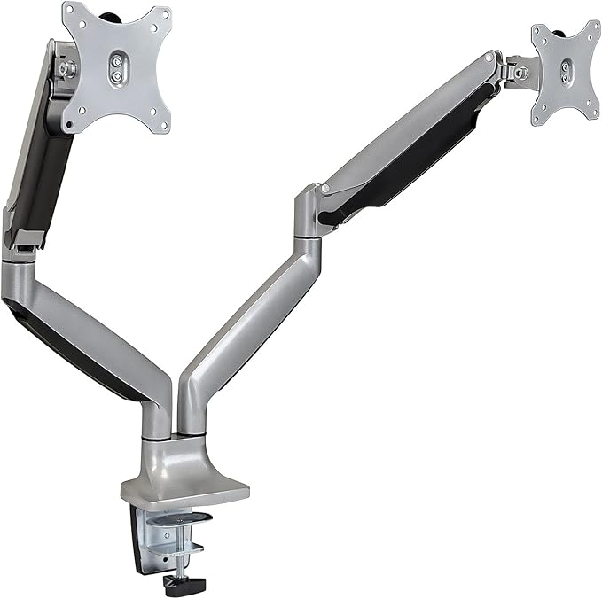 Mount-It! Dual Monitor Arm Mount Desk Stand Two Articulating Gas Spring Height by Mount-It