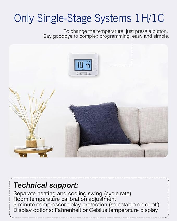 Aowel Non Programmable Thermostat - Image 3