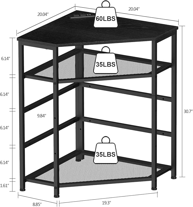 VEDECASA Corner Printer Stand Table - Image 2