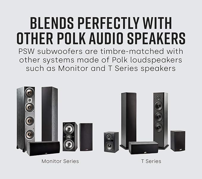 Polk Audio PSW10 10" Powered Subwoofer Home Audio – Power Port Tech, Big Bass - Image 6