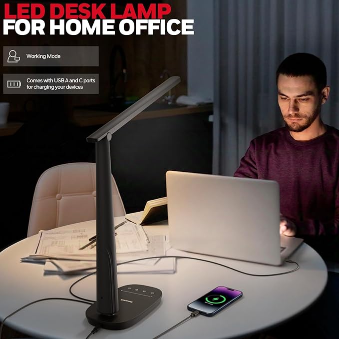 Honeywell LED Desk Lamp for Home Office, Eye-Caring Light - Image 4