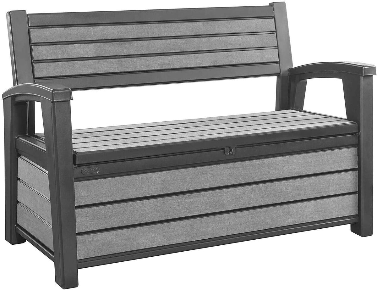 keter hudson 60 gallon capacity plastic resin weather, main product view