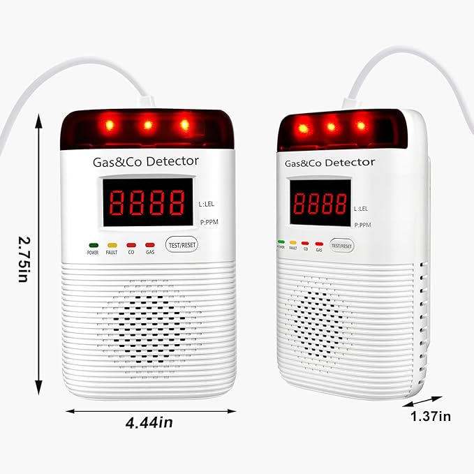 2 in 1 Gas and Carbon Monoxide Detector Plug in - Image 7