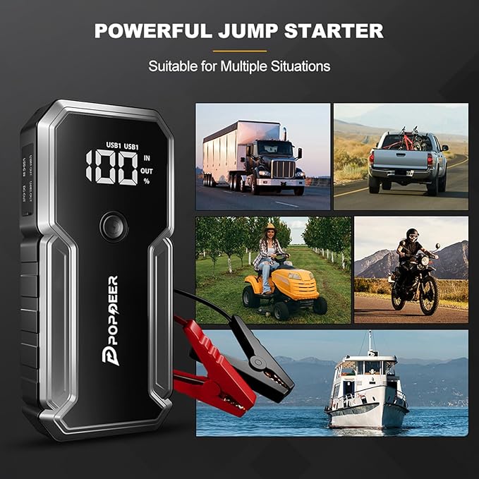 POPDEER Car Battery Jump Starter, 3000A Jump Box, 12V Car Battery Charger - Image 5