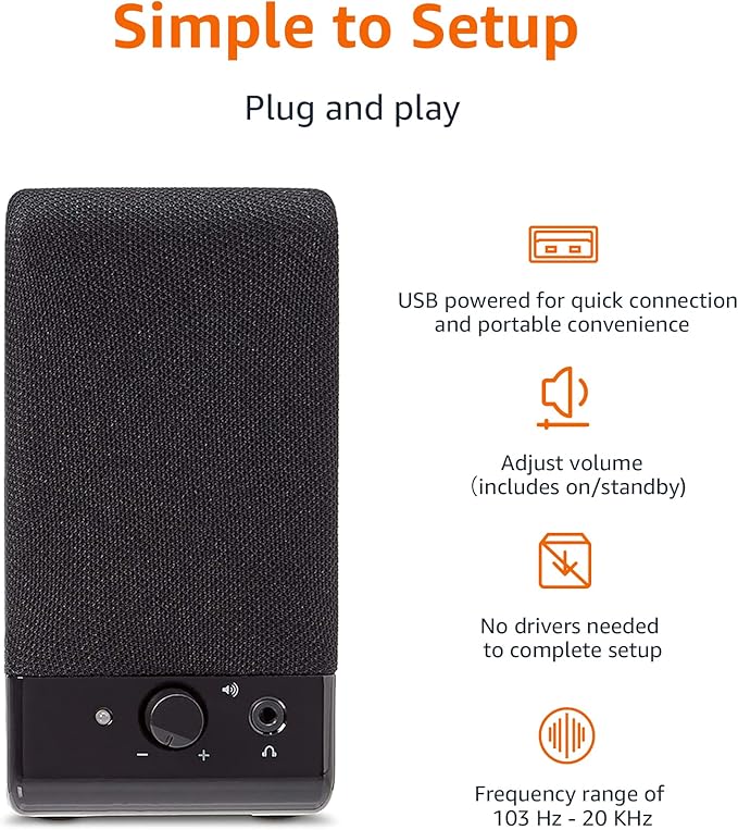 Amazon Basics USB-Powered Computer Speakers - Image 4