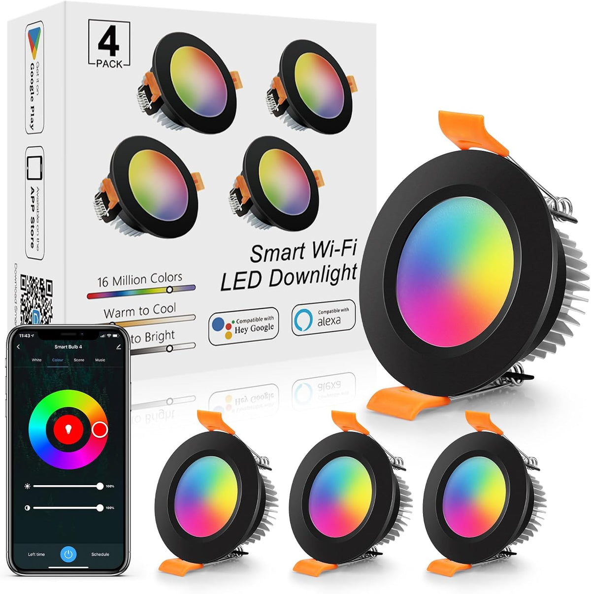 LightingWill 2 Inch Recessed Lighting, Smart WiFi LED Downlight, 5W LED Ceiling