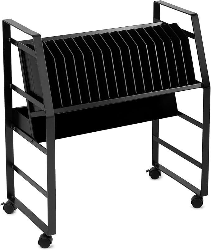 Line Leader 16-Device Mobile Charging Station | Steel Rolling Cart by StandSteady