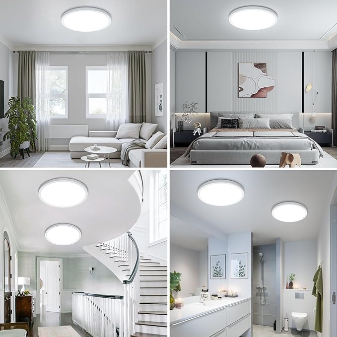 SunRider 2-Pack LED Flush Mount Ceiling Light Fixture, 5000K Daylight White - Image 8