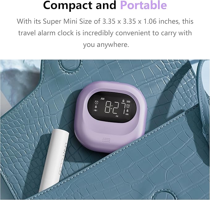 Mesqool Vibrating Alarm Clock for Heavy Sleepers, Rechargeable Battery Operated - Image 6