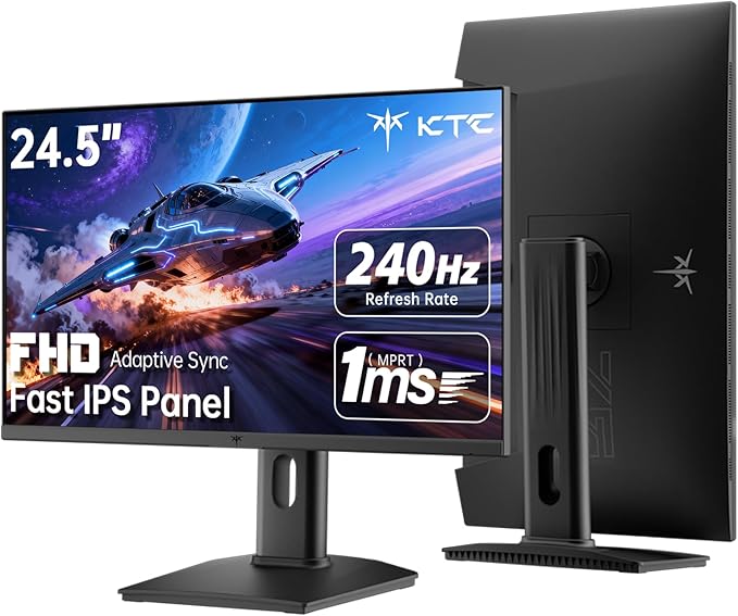KTC 24.5 Inch 240Hz Gaming Monitor, FHD 1080p Fast IPS Computer Monitor by KTC