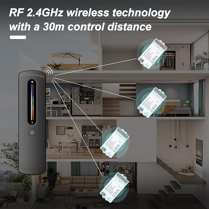 2.4GHz RF RGBW LED Strip Controller Remote Kit, Wireless Remote & Tuya - Image 2