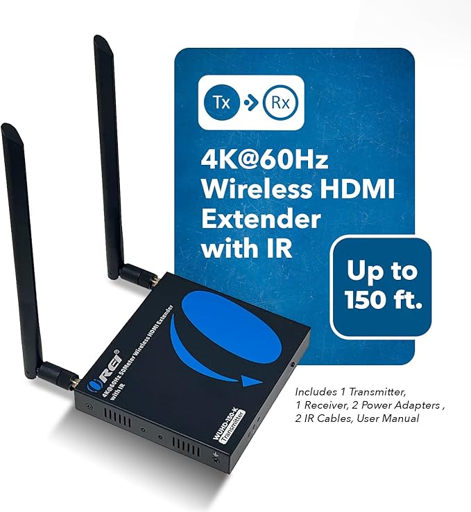 OREI Wireless HDMI Extender Transmitter & Receiver Dongle UtraHD 5.1-5.2 Ghz Up - Image 8