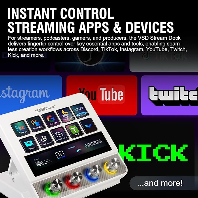 VSDINSIDE Macro Pad, Streaming Deck Stream Controller Soundboard Keypad - Image 7