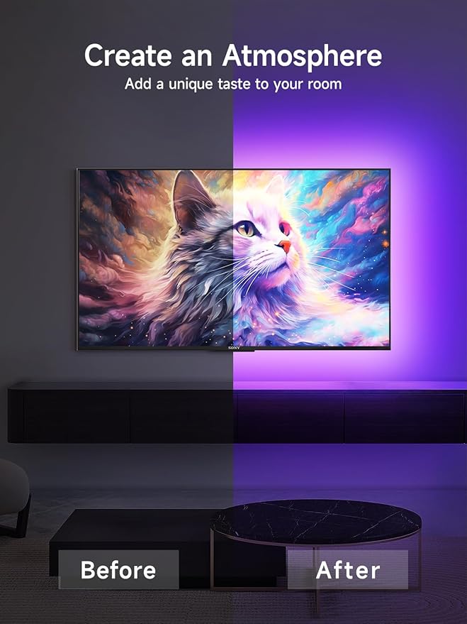 KANTUTOE LED Lights for TV, 16.4ft TV LED Backlight for 45-75in, RGB TV - Image 3