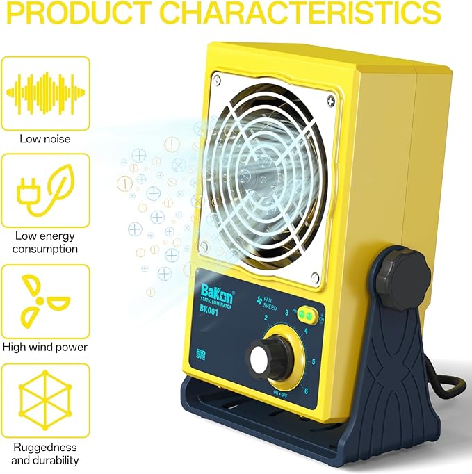Anti-Static Ion Fan, Ion Electric Fan, Static Eliminator, Electronic - Image 3