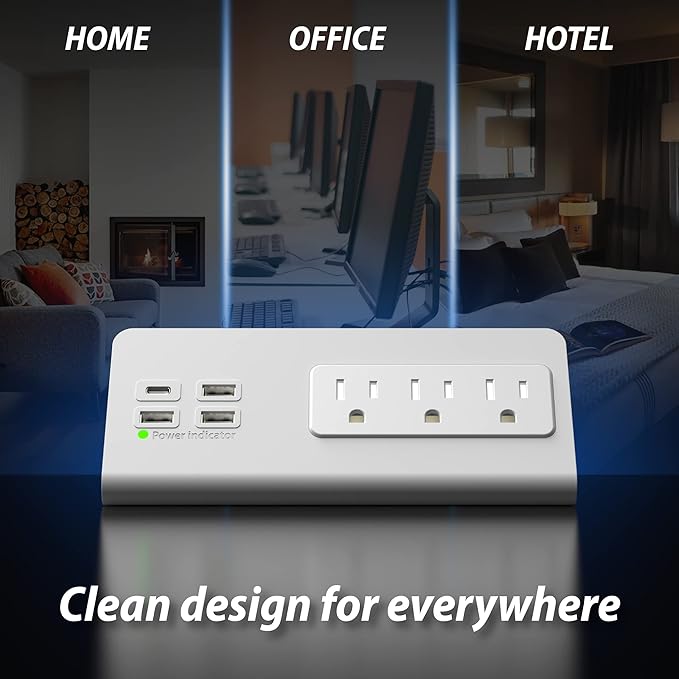 Nightstand Edge Mount Power Strip - Image 2