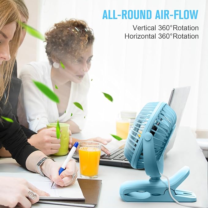 BESKAR Clip on Fan, Portable Small Desk Fans - Image 5