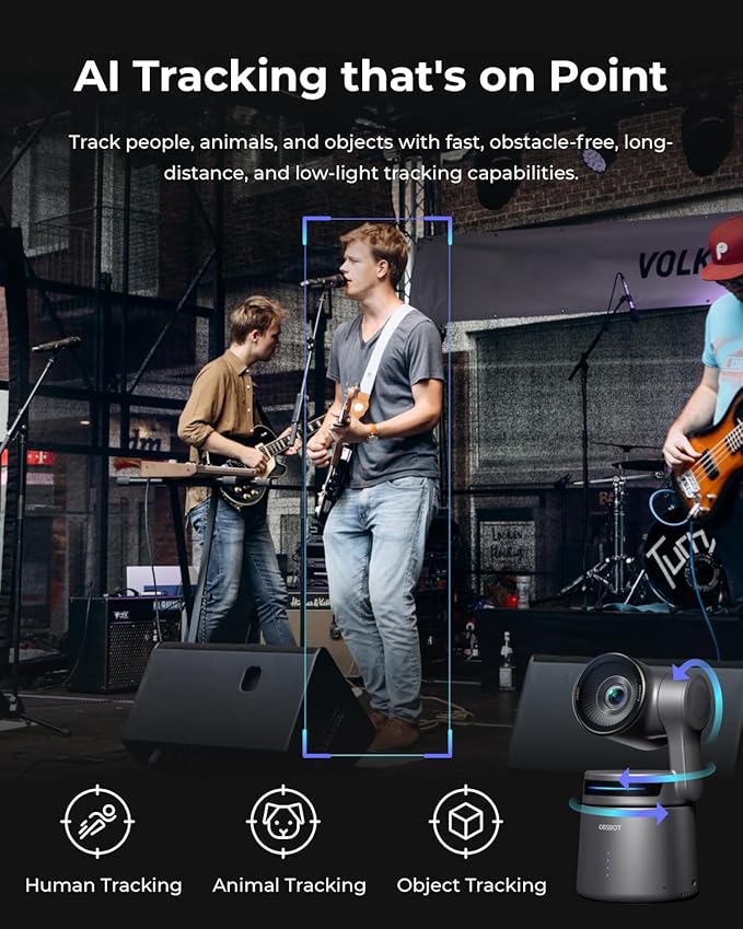 OBSBOT Tail Air NDI Streaming Camera 4K, AI Tracking PTZ Camera - Image 6