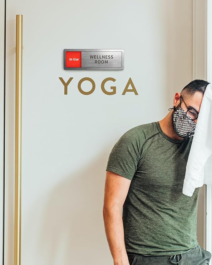 Wellness Room Office Door Signs, Do Not Disturb- In Use/Available Slider Sign - Image 6