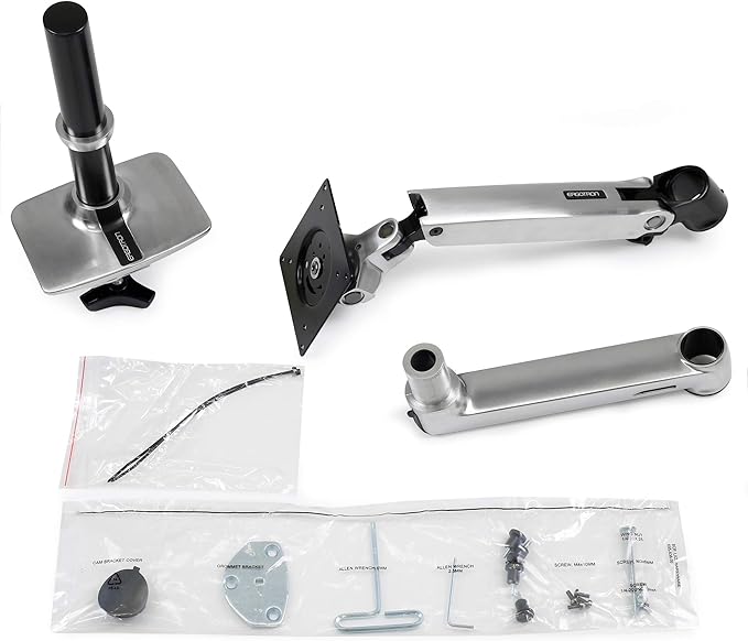 Ergotron – LX Monitor Arm, Single Monitor Desk Mount – fits Flat Curved - Image 6
