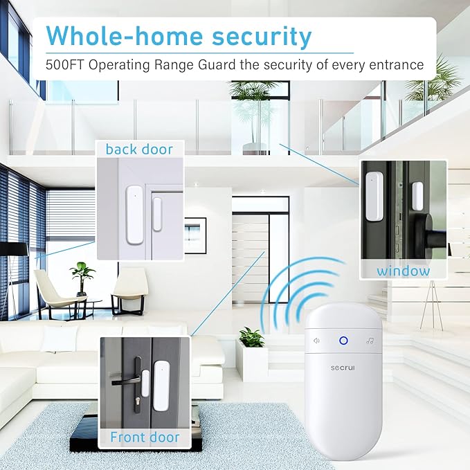 SECRUI Door Chime with Adjustable Volume –Wireless Entry Alert with 52 Chimes – - Image 4
