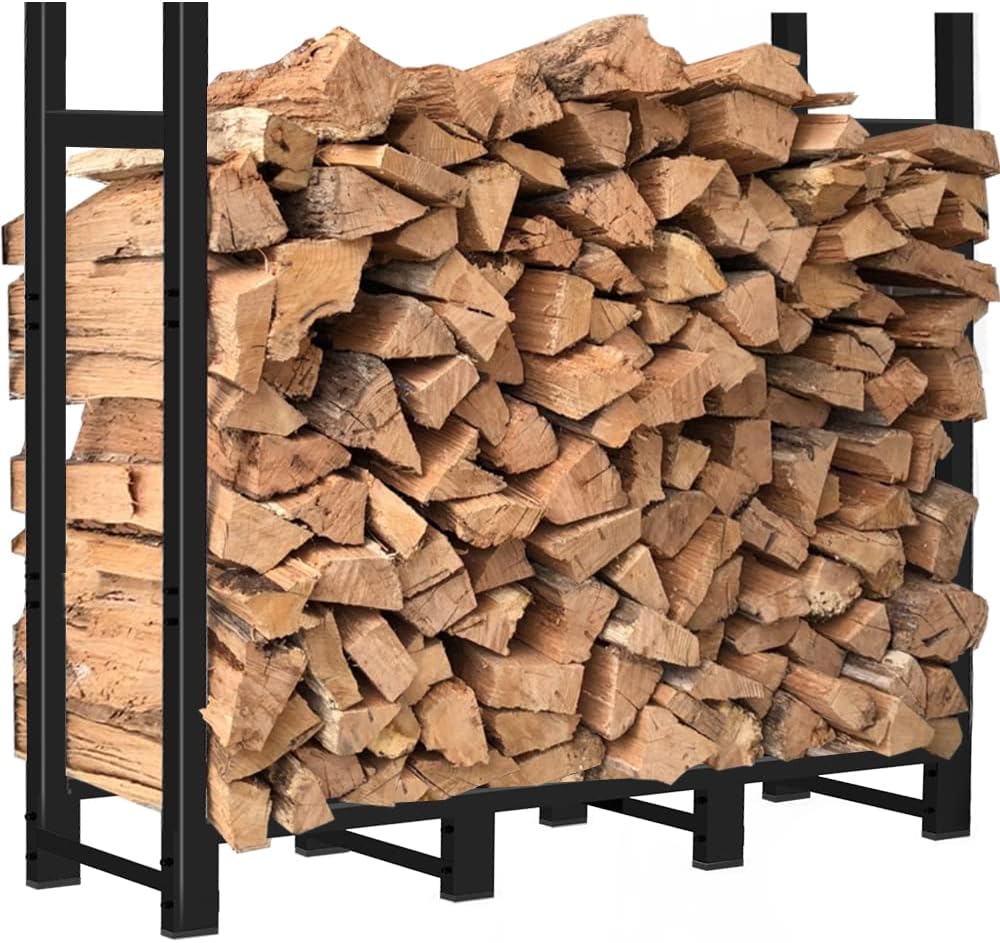 4ft firewood rack outdoor adjustable heavy duty wood, main product view