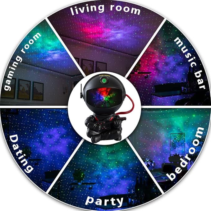 SHJQJJLBCQ Galaxy Projector, Astronaut Star Projector, Kids Night Light - Image 3