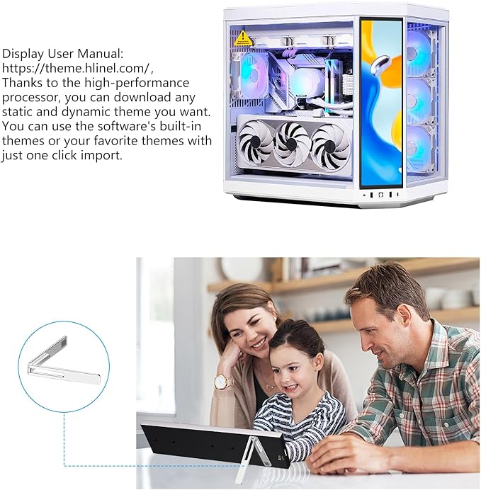 9.16" Computer Temp Monitor, FHD 1920x462 PC Sensor Panel One-Cable Connection - Image 6