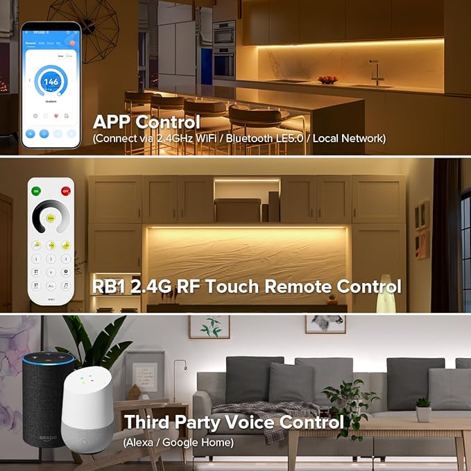 BTF-LIGHTING SP530E WiFi Alexa Bluetooth Controller 4 Zones 2.4GHz Dimming RF - Image 2