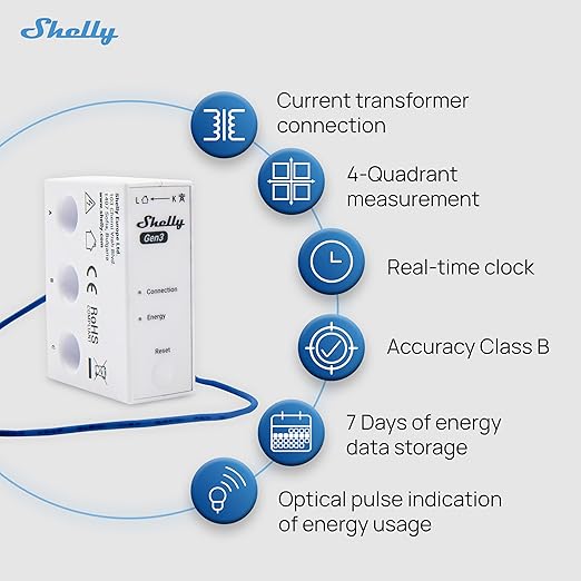 Shelly 3EM-63T Gen3 | Wi-Fi Operated Smart 3-Phase Energy Meter | Home - Image 6