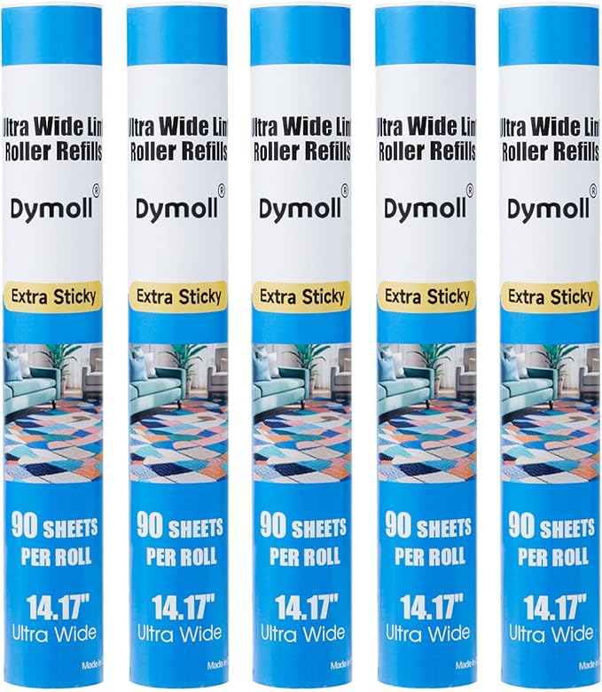 Dymoll 14.17" Lint Roller Refills, Extreme Sticky Large Surface Lint Roller by DYMOLL