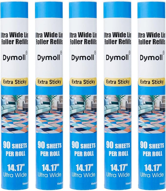 Dymoll 14.17" Lint Roller Refills, Extreme Sticky Large Surface Lint Roller by DYMOLL
