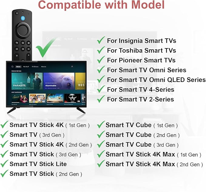 Replacement Remote for All FireSeries, Remote for TV Stick, TV Cube, Remote for - Image 2