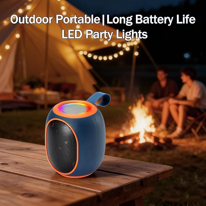 Portable Bluetooth Speaker – 8W HD audio quality, TWS stereo pairing, LED light - Image 5