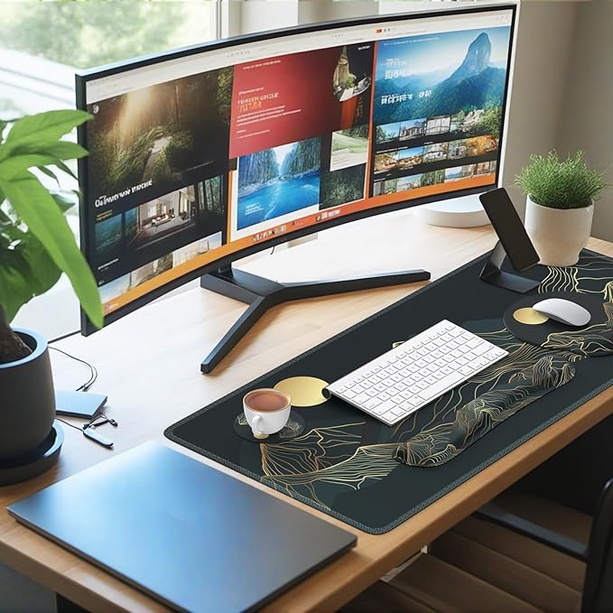 iCasso Large Mouse Pad, 4in1 XXL Mousepad + Keyboard Wrist Rest+Mouse Wrist - Image 8