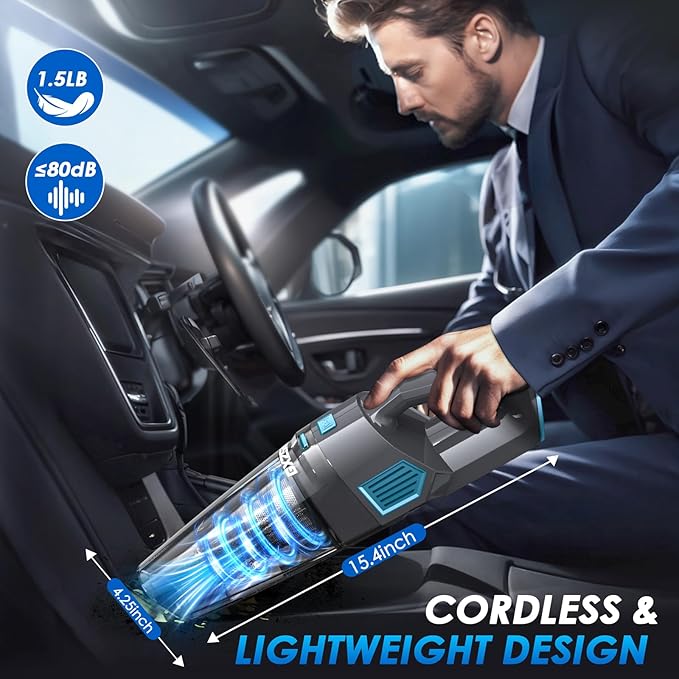 Gxzsk Handheld Vacuum Cordless, 15000PA Strong Suction Hand Held Car Vacuum - Image 6