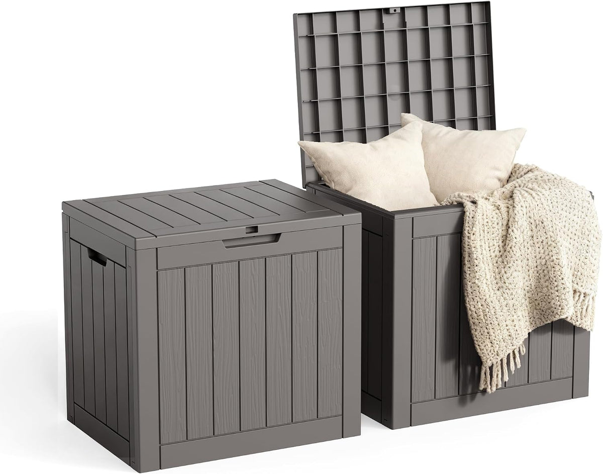 35 gallon outdoor storage box, large resin deck, main product view