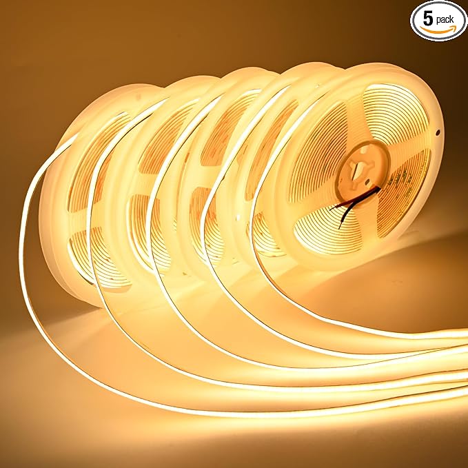COB LED Strip Lights DC 12V LED Lights Flexible Super Bright LED Strips by TUNICHX