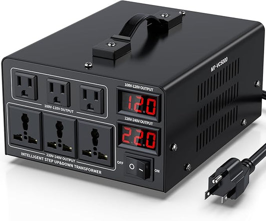 5000W Voltage Converter Transformer Step Up/Down Converter 110/120 Volt by JlouneoTravelMakeupBag