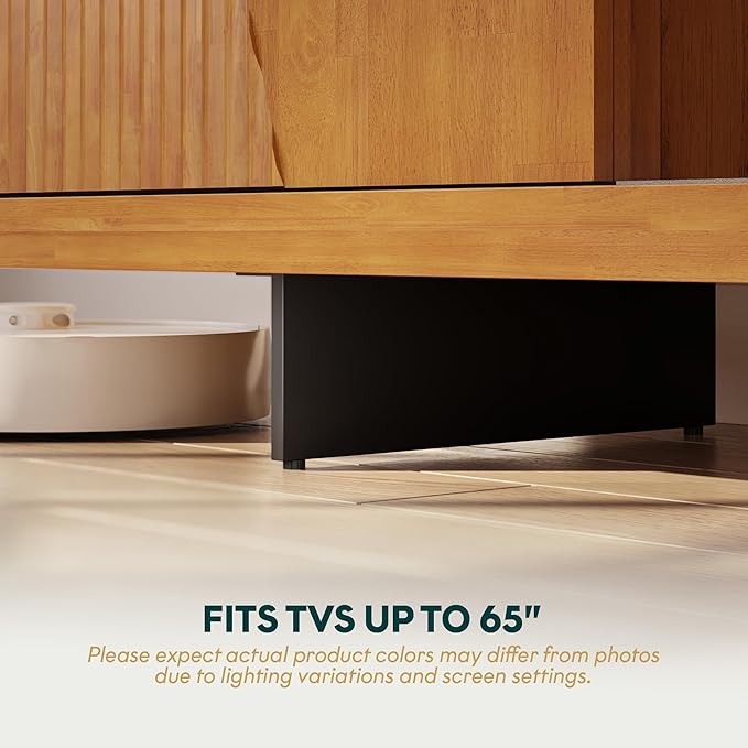 Bme Trapeze TV Stand for Living Room – Wooden Media Console - Image 7