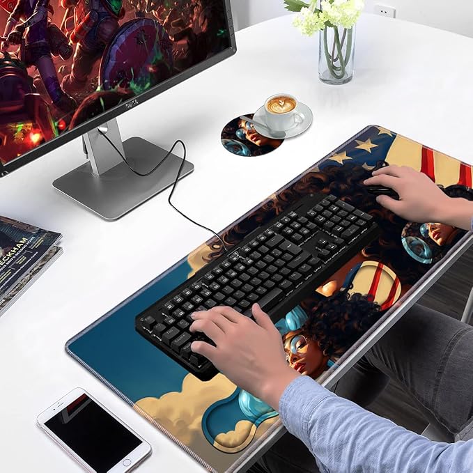 Ergonomic Keyboard Wrist Rest & Mouse Pad Wrist Rest Set, Large XXL Gaming Desk - Image 7