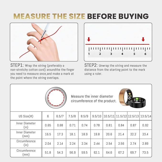 Smart Ring for Women Men, Health Tracker - Image 2