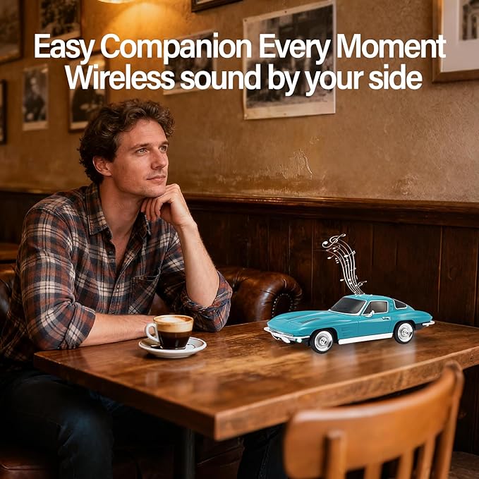 WSTER Retro American Style car Bluetooth Speaker, Portable Wireless Outdoor - Image 4