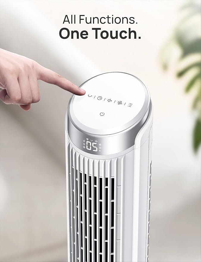 Dreo Tower Fans for Bedroom, 90°Oscillating Fans for indoors, 5 Speeds 4 Modes - Image 6