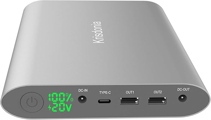 Krisdonia Portable Laptop Charger 185Wh/50000mAh External Battery Pack Power by MultifunctionalPowerBankforEmergency