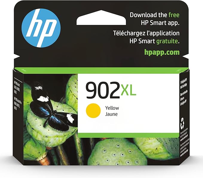 HP 902XL Yellow High-Yield Ink Cartridge | Works OfficeJet 6950, 6960 Series by HP