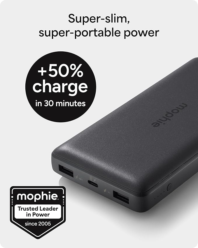 Mophie Powerstation Slim 20, 000mAh Power Bank | Thin Extended Power | 15W - Image 2