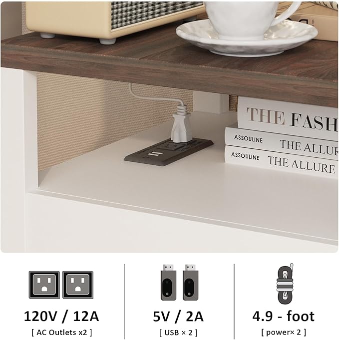 HOSEOKA Farmhouse Nightstand Set of 2 - Image 6