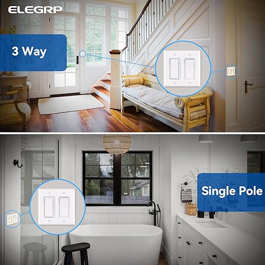 ELEGRP Dimmer Light Switch for 300W Dimmable LED/CFL Lights and 600W INC/HAL - Image 5