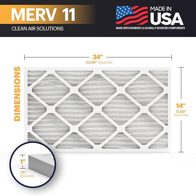 BNX TruFilter 14x24x1 Air Filter MERV 11 - Image 2